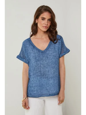 Rodier Lin Lniana koszulka w kolorze niebieskim rozmiar: M/L