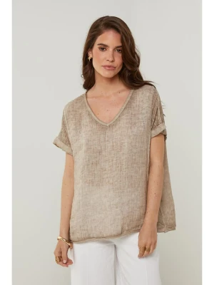 Rodier Lin Lniana koszulka w kolorze szarobrązowym rozmiar: L/XL