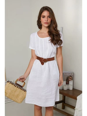 Rodier Lin Lniana sukienka w kolorze białym rozmiar: XL/XXL