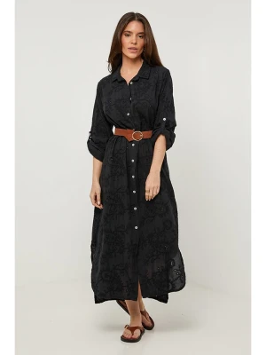 Rodier Lin Lniana sukienka w kolorze czarnym rozmiar: M/L