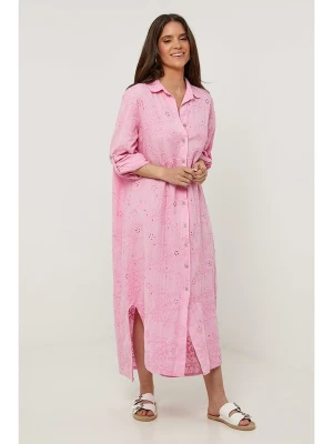 Rodier Lin Lniana sukienka w kolorze jasnoróżowym rozmiar: S/M