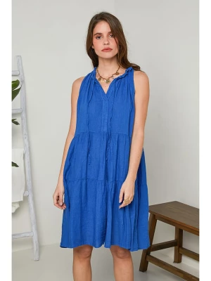 Rodier Lin Lniana sukienka w kolorze niebieskim rozmiar: M/L