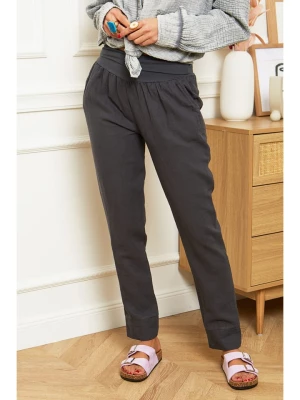 Rodier Lin Lniane spodnie "Provence" w kolorze antracytowym rozmiar: XL/XXL