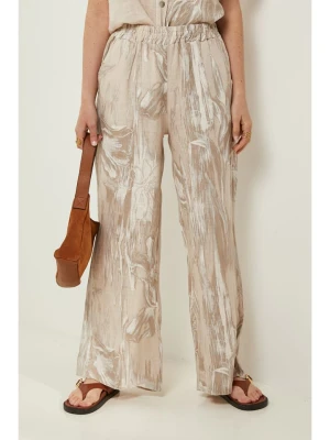 Rodier Lin Lniane spodnie w kolorze beżowym rozmiar: S/M
