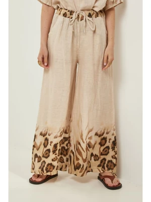 Rodier Lin Lniane spodnie w kolorze beżowym rozmiar: XL/XXL
