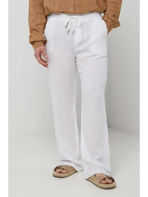 Rodier Lin Lniane spodnie w kolorze białym rozmiar: M/L