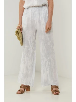 Rodier Lin Lniane spodnie w kolorze białym rozmiar: S/M