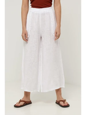 Rodier Lin Lniane spodnie w kolorze białym rozmiar: XL/XXL