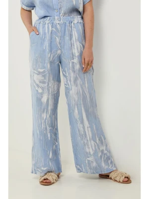 Rodier Lin Lniane spodnie w kolorze błękitnym rozmiar: S/M