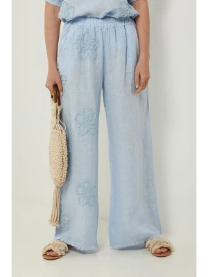 Rodier Lin Lniane spodnie w kolorze błękitnym rozmiar: XL/XXL