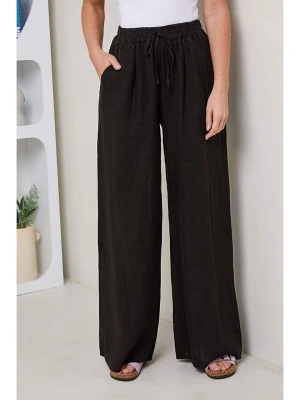 Rodier Lin Lniane spodnie w kolorze czarnym rozmiar: M/L