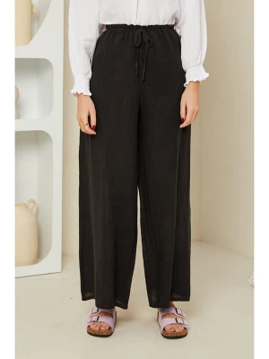 Rodier Lin Lniane spodnie w kolorze czarnym rozmiar: L/XL