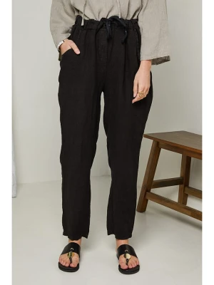 Rodier Lin Lniane spodnie w kolorze czarnym rozmiar: S/M