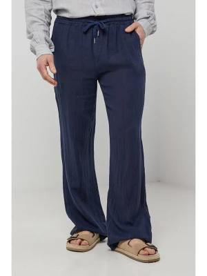 Rodier Lin Lniane spodnie w kolorze granatowym rozmiar: M/L