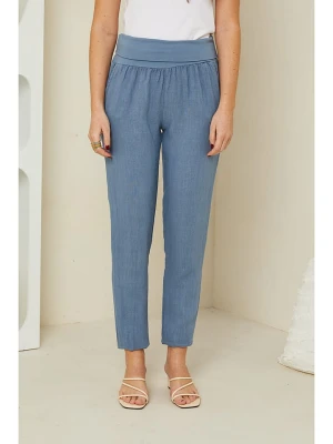Rodier Lin Lniane spodnie w kolorze niebieskim rozmiar: XL/XXL