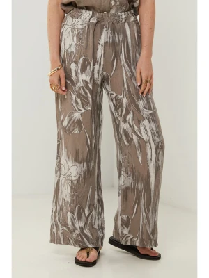 Rodier Lin Lniane spodnie w kolorze szarobrązowym rozmiar: L/XL