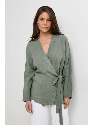 Rodier Lin Lniany kardigan w kolorze khaki rozmiar: M/L
