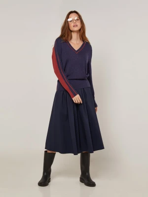 Rodier Sweter w kolorze granatowo-bordowym rozmiar: XL