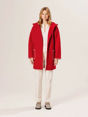 Rodier Wełniany płaszcz w kolorze czerwonym rozmiar: M