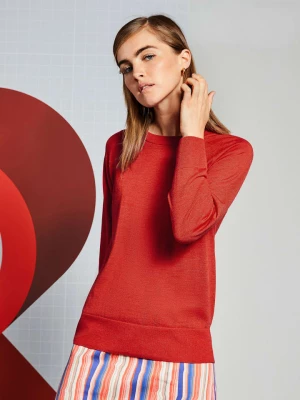 Rodier Wełniany sweter w kolorze czerwonym rozmiar: S