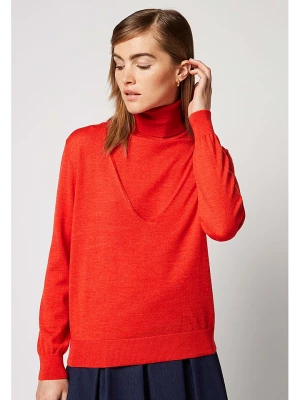 Rodier Wełniany sweter w kolorze czerwonym rozmiar: XL