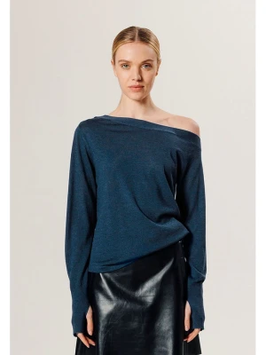 Rodier Wełniany sweter w kolorze niebieskim rozmiar: XL