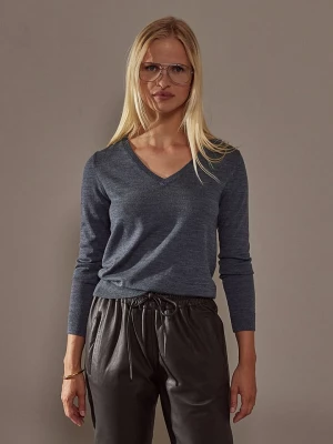 Rodier Wełniany sweter w kolorze szarym rozmiar: 36