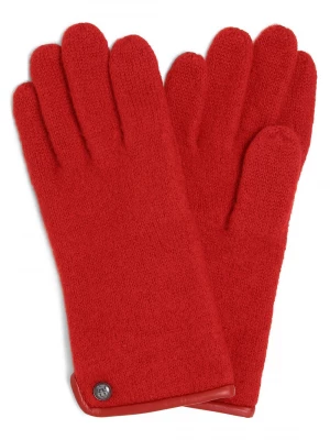 ROECKL Rękawiczki Kobiety wełna ze strzyży czerwony jednolity,