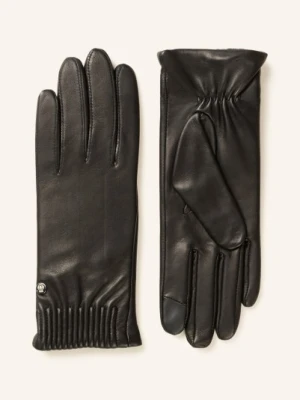 Roeckl Skórzane Rękawiczki Arizona Umożliwiające Obsługę Ekranów Dotykowych schwarz