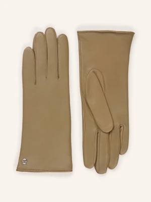 Roeckl Skórzane Rękawiczki Hamburg beige