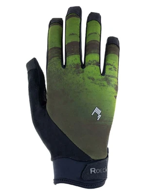 Roeckl SPORTS Rękawiczki kolarskie "Montan" w kolorze zielono-czarnym rozmiar: 5
