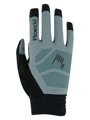 Roeckl SPORTS Rękawiczki kolarskie "Murnau" w kolorze czarno-turkusowym rozmiar: 9,5