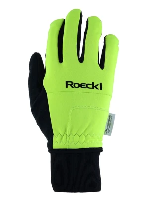 Roeckl SPORTS Rękawiczki kolarskie w kolorze czarno-żółtym rozmiar: 8,5