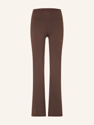 Röhnisch Legginsy Thermaflow Flare High Waist braun CIEMNOBRĄZOWY