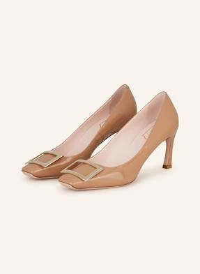 Roger Vivier Czółenka Lakierowane beige