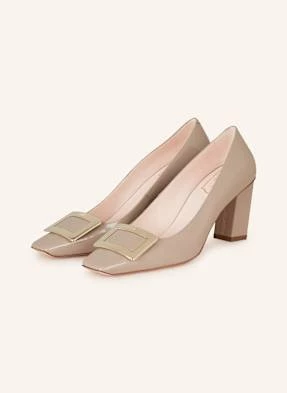 Roger Vivier Czółenka Lakierowane Belle Vivier beige