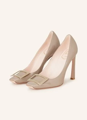 Roger Vivier Czółenka Lakierowane Trompette beige