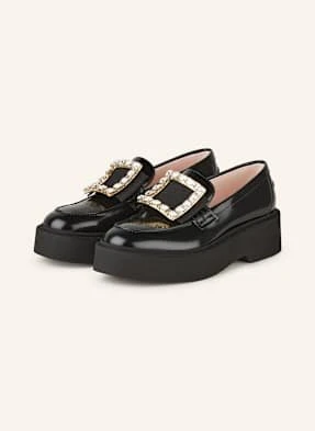 Roger Vivier Loafersy Na Platformie Viv‘ Rangers Z Ozdobnymi Kamykami schwarz