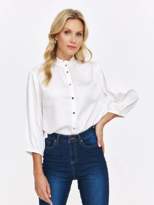 Romantyczna biała koszula damska TSKW24BLK353700X00 Top Secret