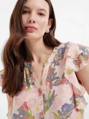 Romantyczna bluzka z efektownymi rękawami Greenpoint