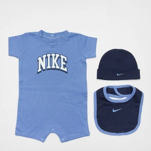 Nike Romper, Hat, Bib Set (3 Piece) uniseks Rampersy i zestawy dla niemowląt niebieski rozmiar Odzież