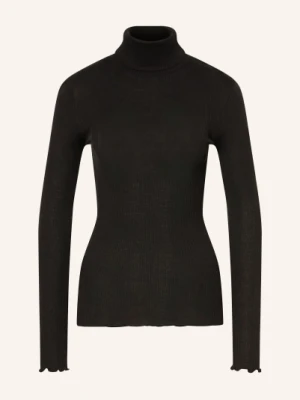 Rosemunde Bluzka Z Golfem Beatha Z Jedwabiem schwarz