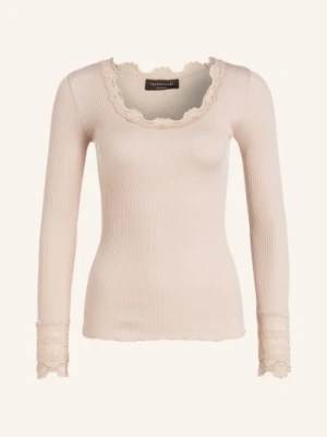 Rosemunde Koszulka Z Długim Rękawem Benita Z Jedwabiu Z Koronką beige