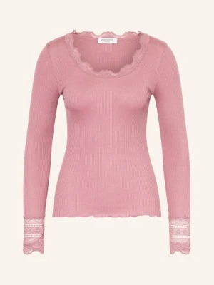 Rosemunde Koszulka Z Długim Rękawem Benita Z Jedwabiu Z Koronką rosa