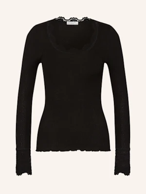 Rosemunde Koszulka Z Długim Rękawem Benita Z Jedwabiu Z Koronką schwarz