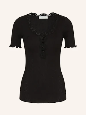Rosemunde T-Shirt Beatha Z Dodatkiem Jedwabiu schwarz