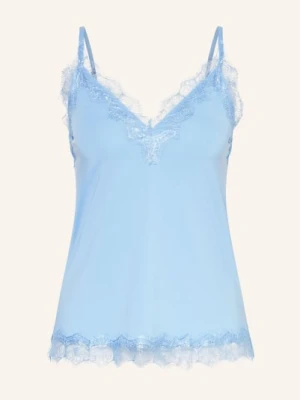 Rosemunde Top Billie Z Koronkowym Obszyciem blau