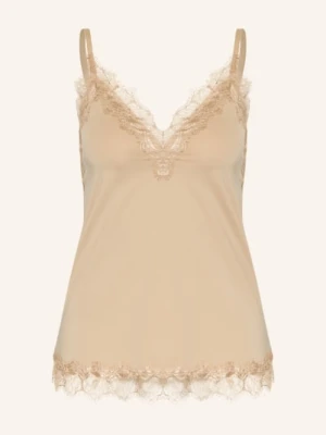 Rosemunde Top Billie Z Koronkowym Obszyciem braun