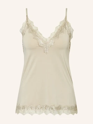 Rosemunde Top Billie Z Koronkowym Obszyciem grau