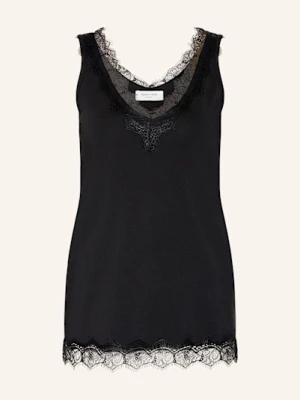 Rosemunde Top Billie Z Koronkowym Obszyciem schwarz